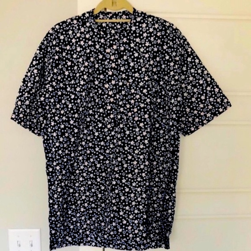 Dashiki Blue White African Print Shirt